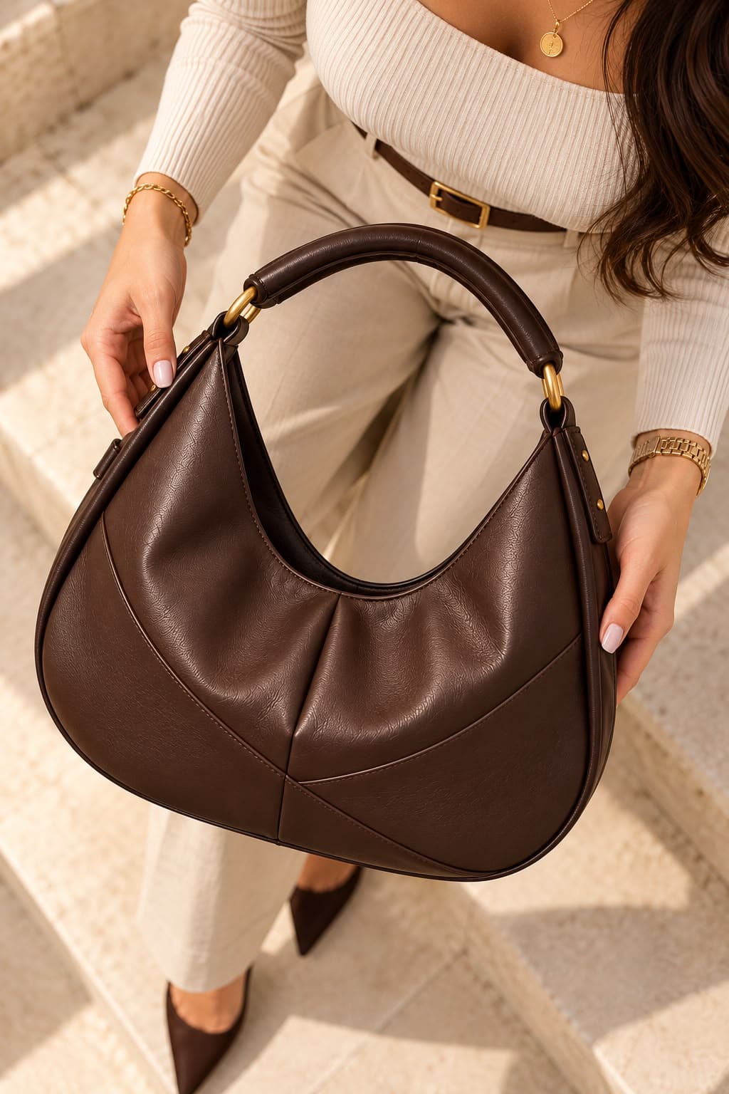 Slouchy Crescent Hobo Bag Sewing Guide PDF, DIY Shoulder Bag Tutorial, Luxvage Élan Design - photo 2