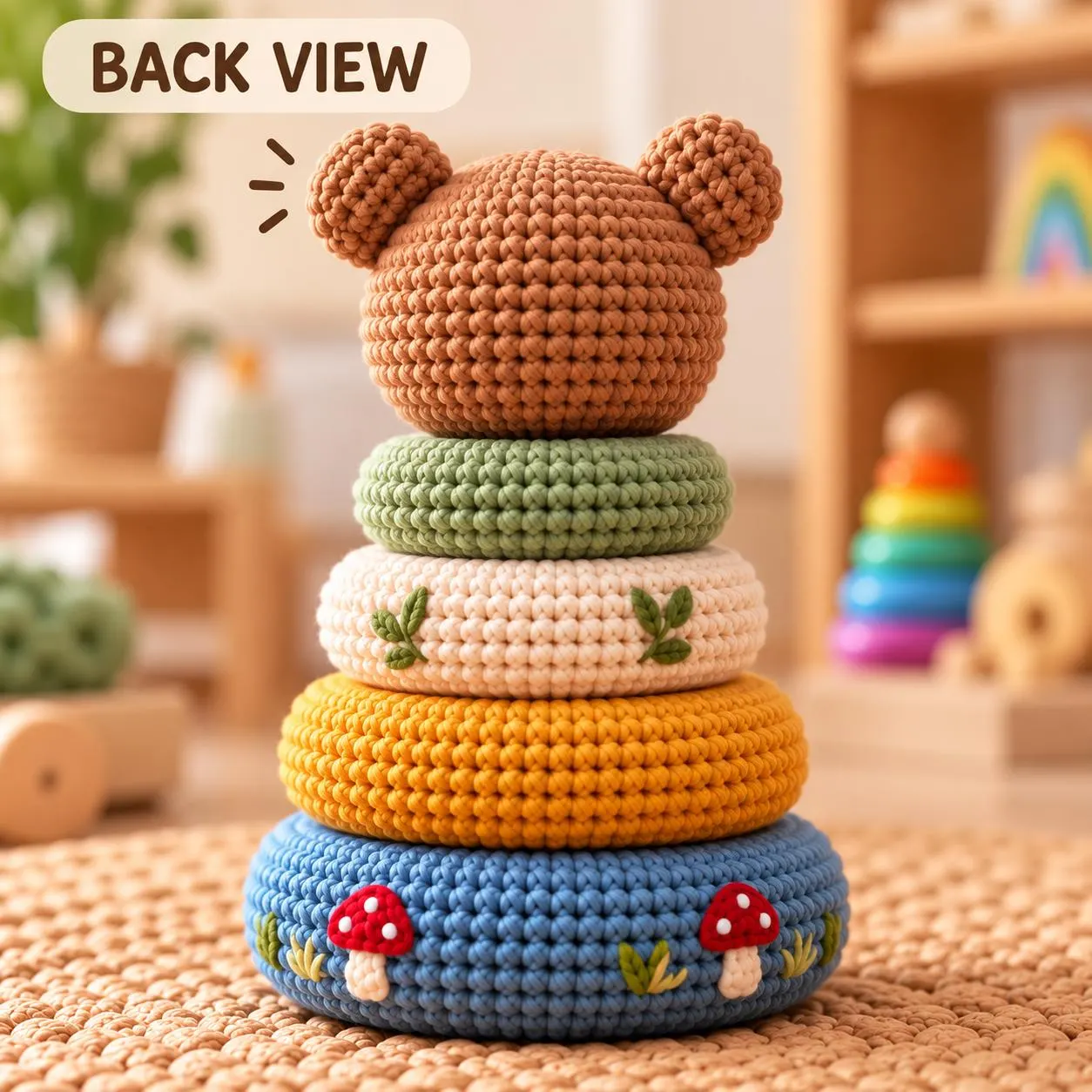Bear Crochet Pattern Stacking Toy , Amigurumi PDF (Digital Download)n Baby Bear - photo 3