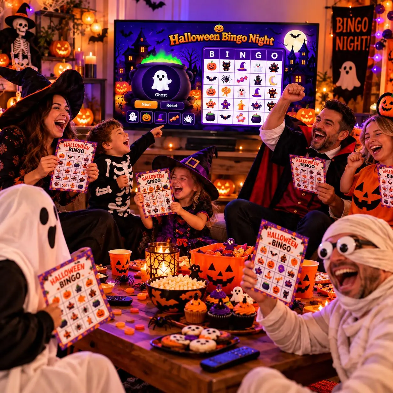 Halloween Bingo Game, 3 Modes (Numbers, Words, Pictures) (Digital Download) - photo 3