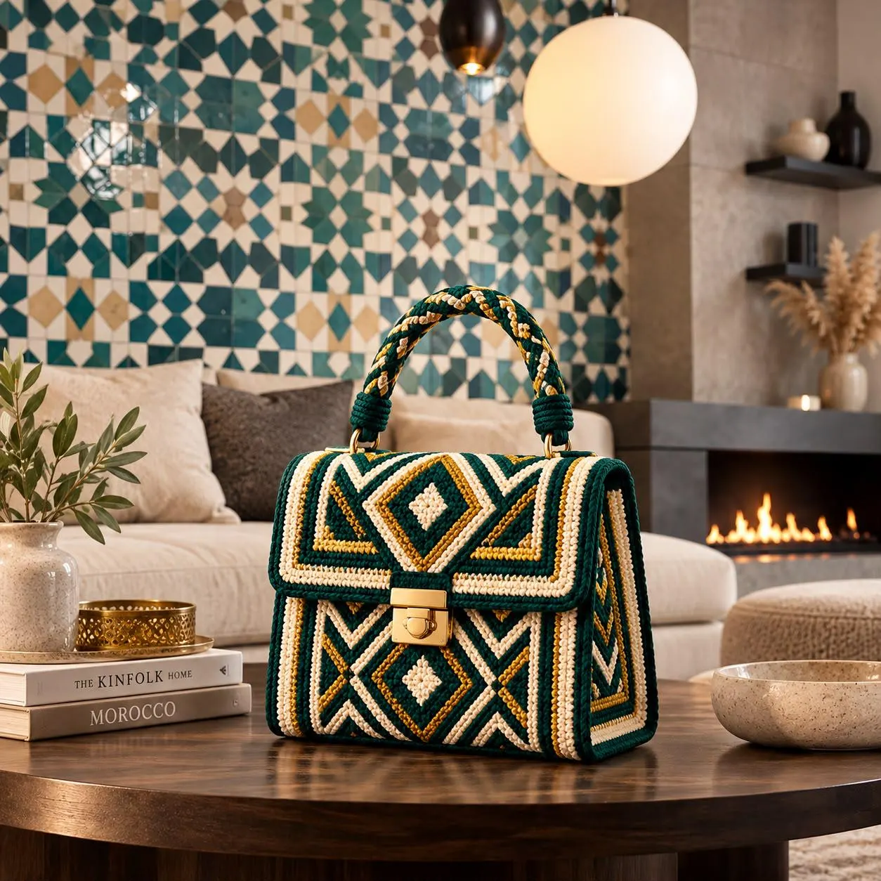 Handmade Crochet Bag Moroccan Pattern PDF, Geometric Handbag Design, Digital Download - photo 2