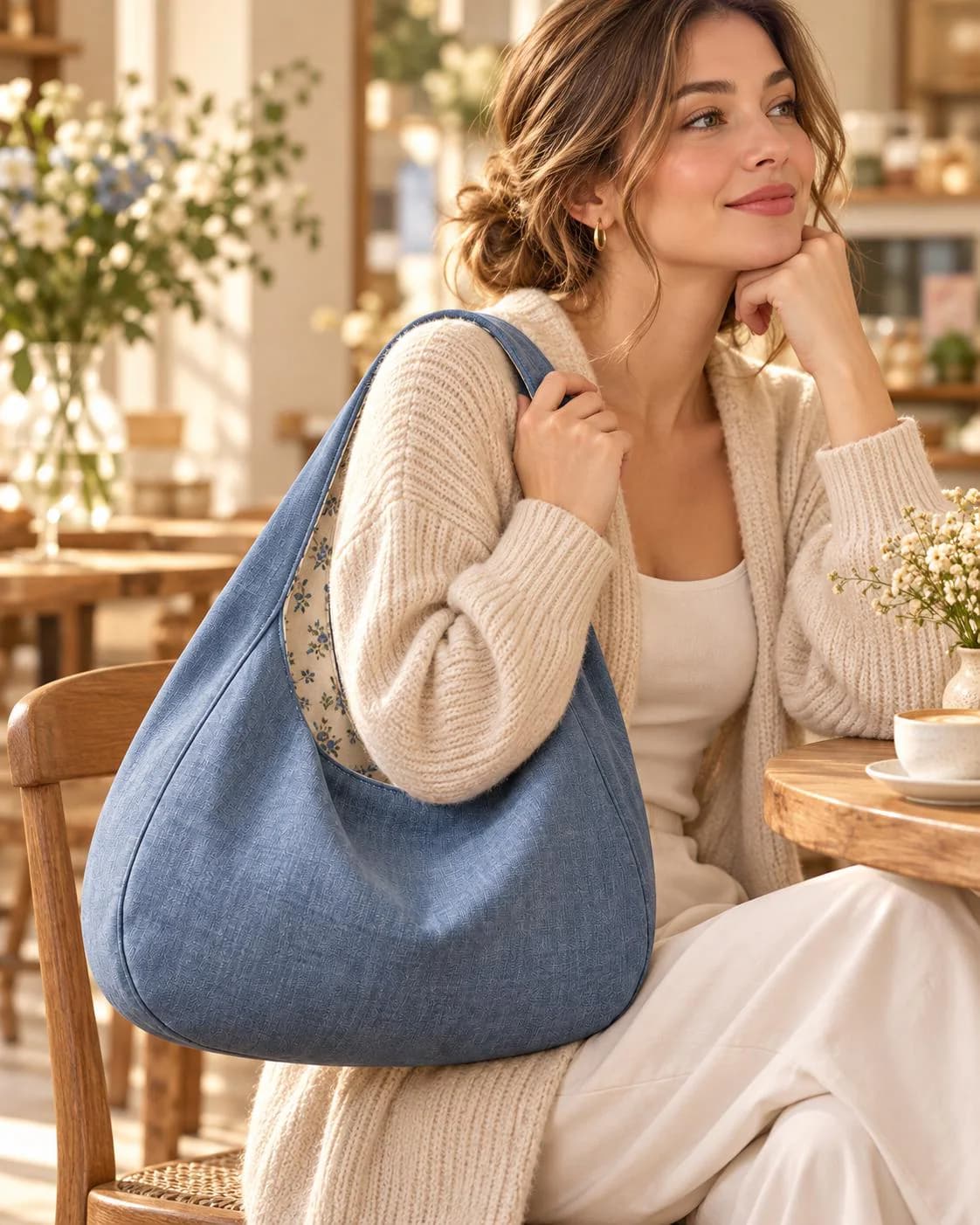 Soft Arc Hobo Bag Sewing Pattern PDF, Reversible Shoulder Bag, 5 Sizes - photo 10