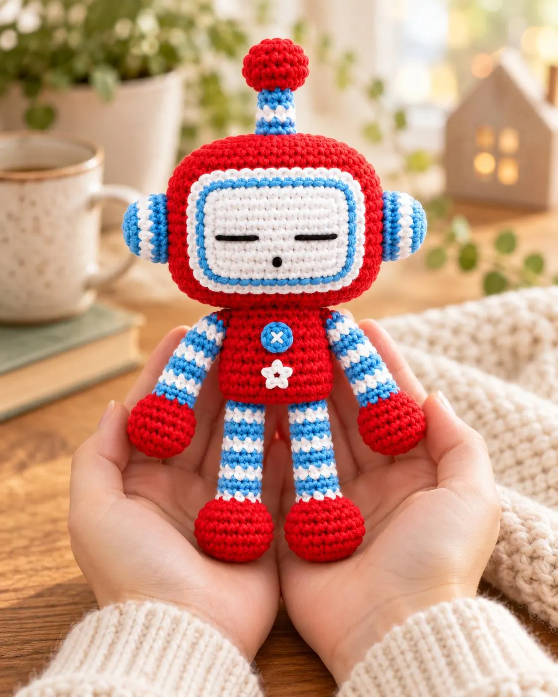 Low Sew Crochet Robot Pattern PDF | Cute Retro Amigurumi Plush Toy Tutorial | Crochet Toy | Digital Download