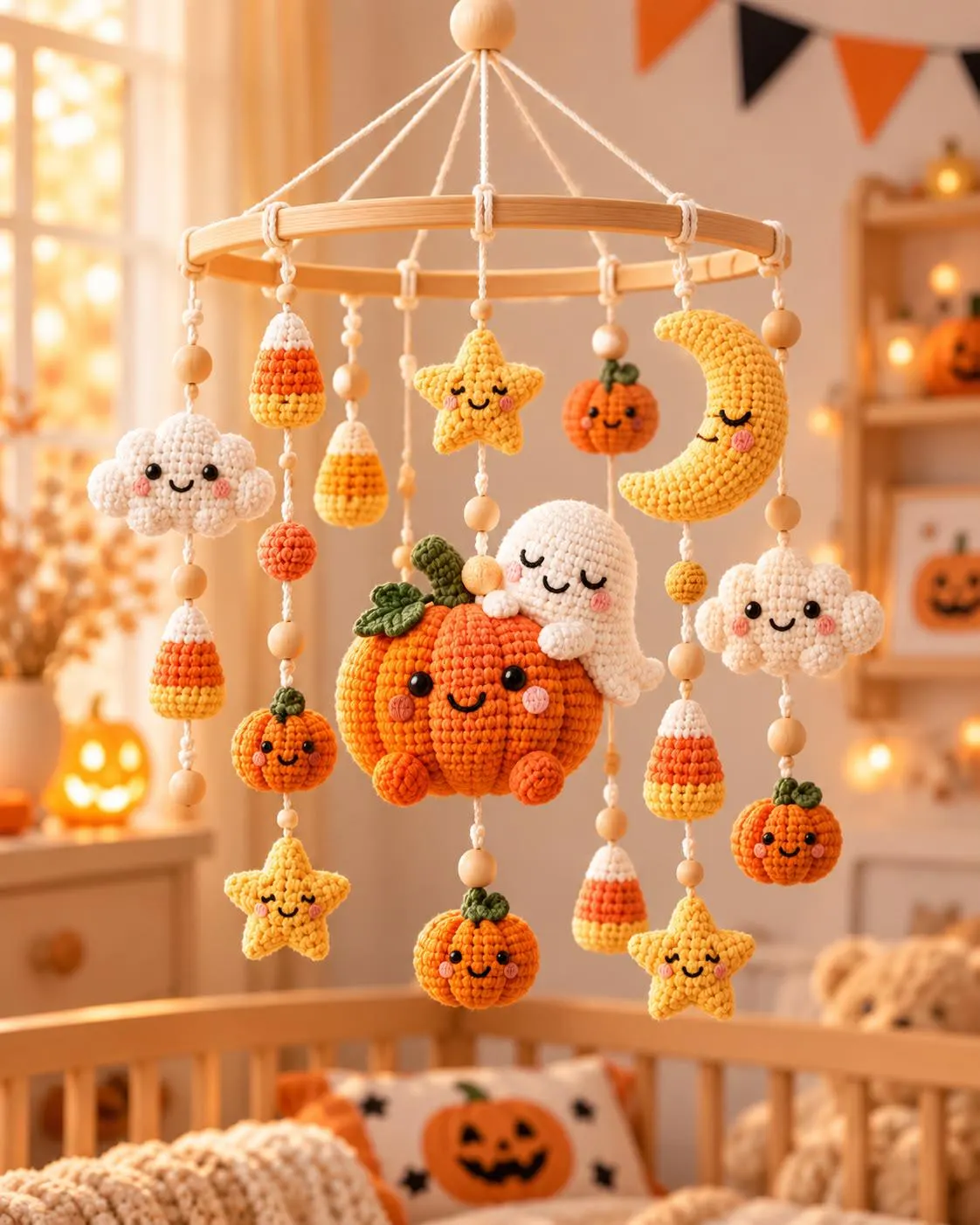 Crochet Baby Mobile Patterns Bundle PDF, 5 Nursery & Halloween Amigurumi Designs - photo 3