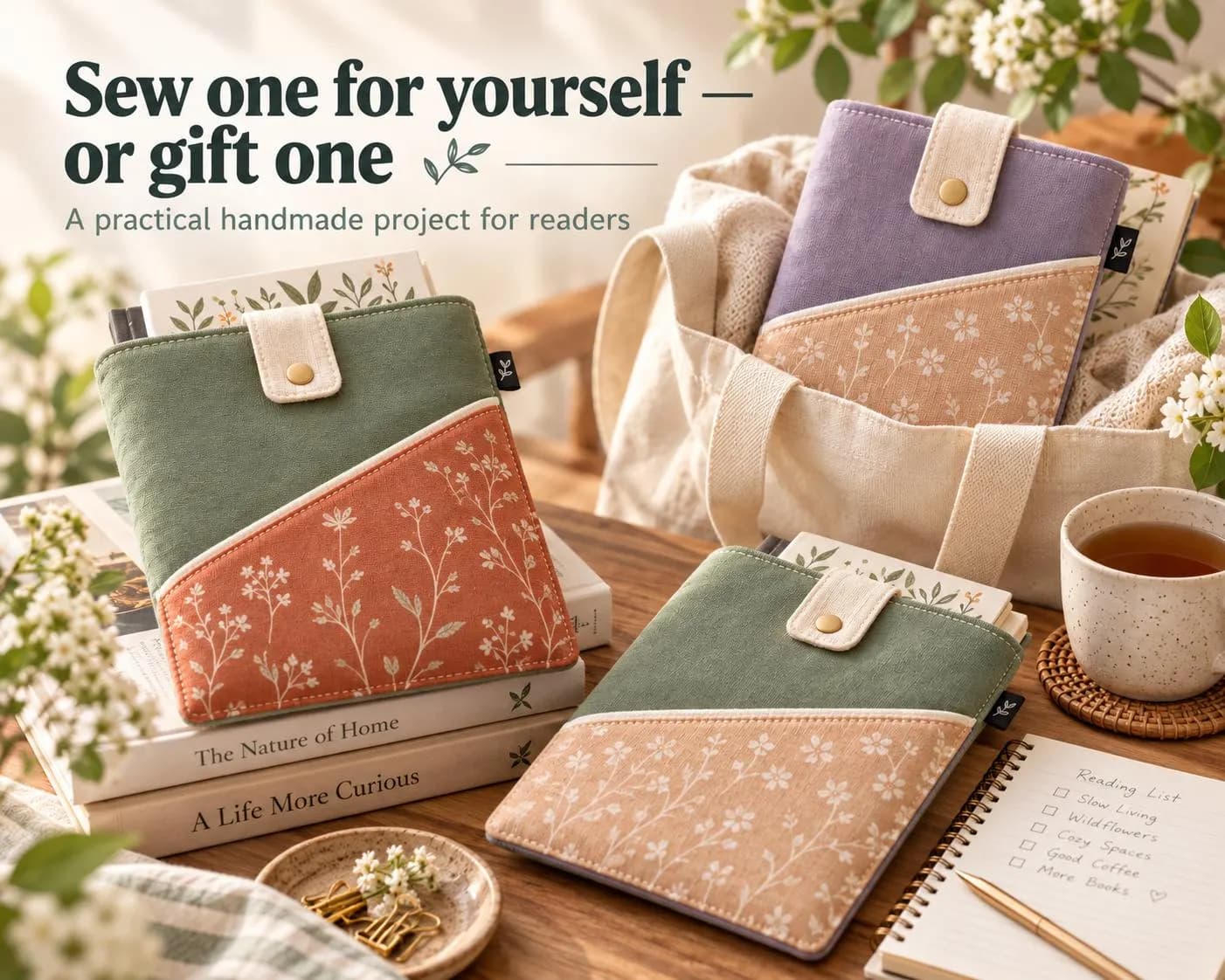 Book Sleeve Sewing Pattern PDF, Padded Kindle Cover with Pocket, 4 Sizes - photo 10