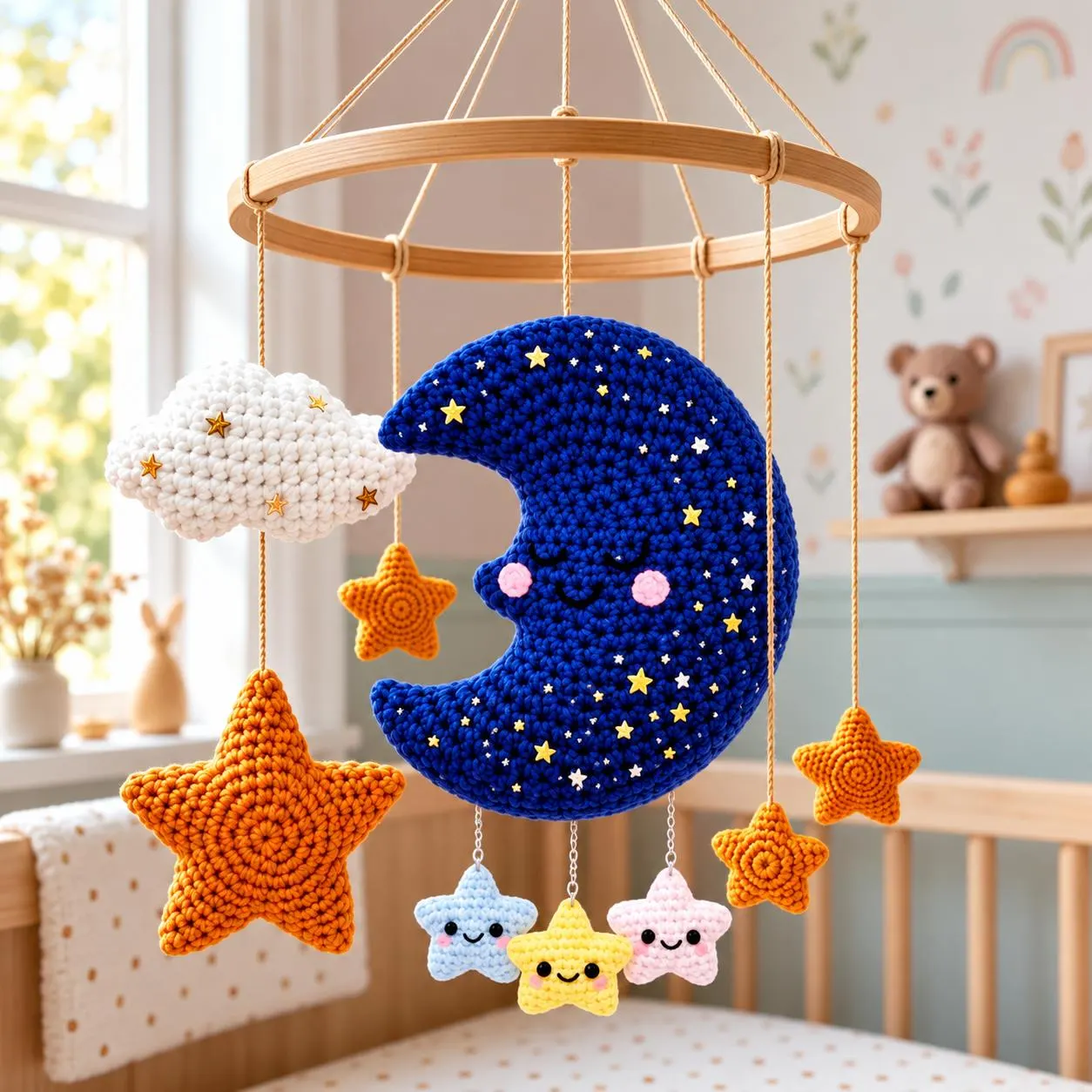 Crochet Baby Mobile Patterns Bundle PDF, 5 Nursery & Halloween Amigurumi Designs - photo 2